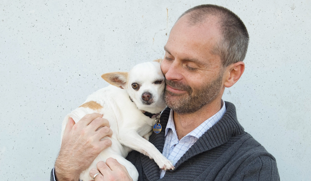 Grant Pugh and pet