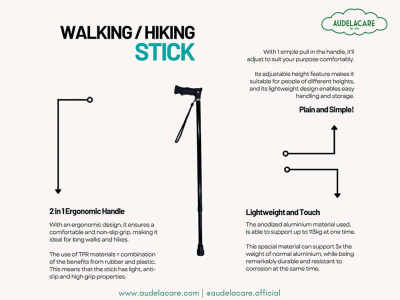 Audelacare Unveils Next-Gen One-Push Walking Stick for Effortless Mobility in the Elderly