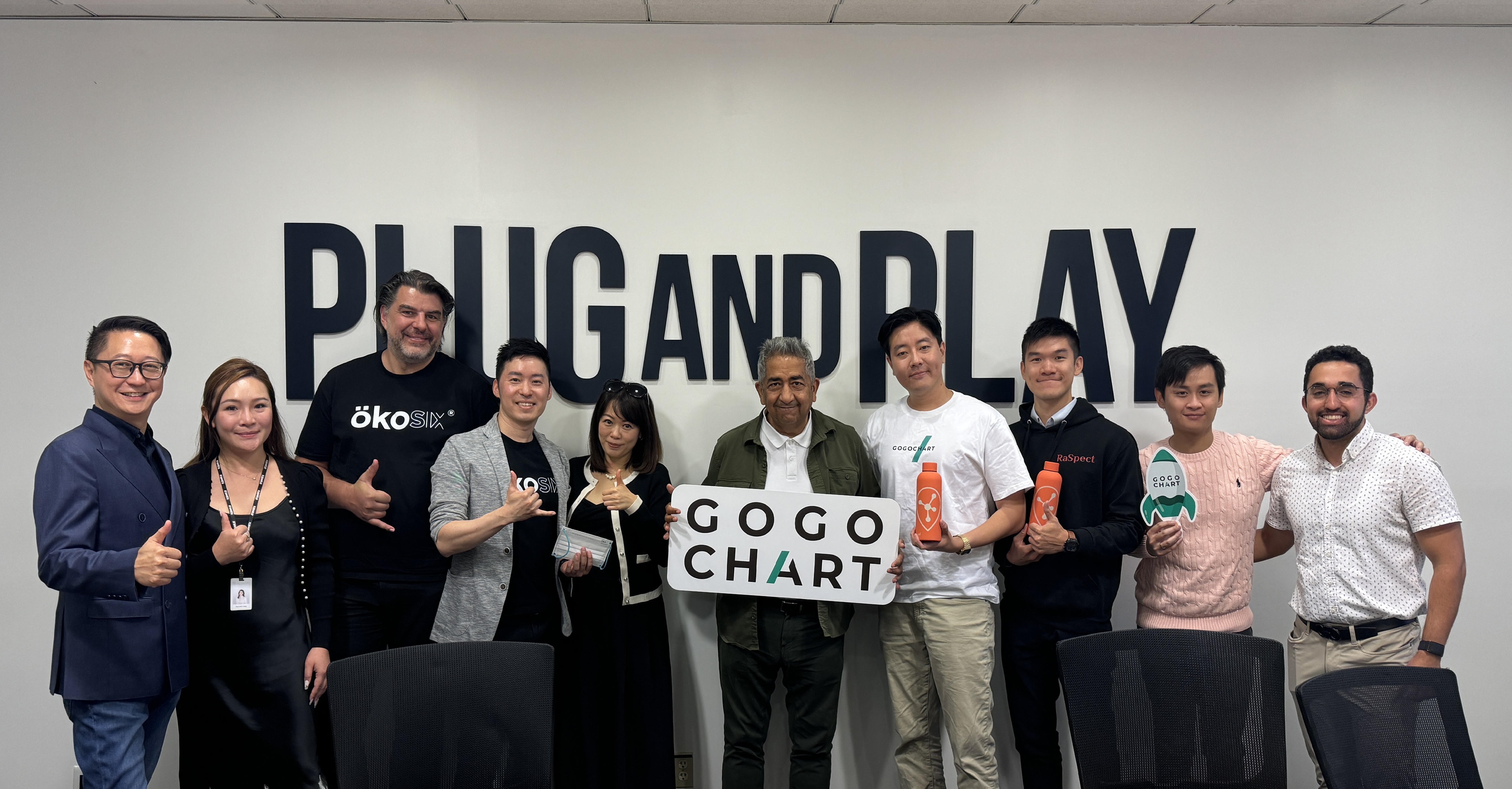 A group photo among the five startups participating in the HKSTP Global Booster Programme with Mr Rahim Amidi, Co-founder of Plug and Play (fifth from right).