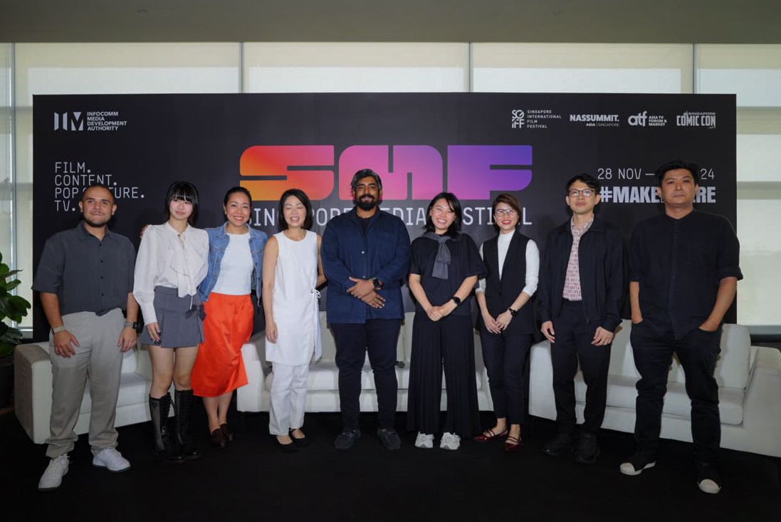 (From left to right - Nizar Salman, Head of Events at NAS Summit; Rurusama, Singapore cosplayer and content creator; Veronica Yong, Director, Business Development and Marketing at IMDA; Yvonne Tang, Cluster Director for Media Industry Cluster at IMDA; Phillson Rajan, Head of Labs, Beach House Pictures; Sylvia Chan, Travel Content Creator; Joyce Chua, Senior Project Manager, Asia TV and Forum & Market; Jeremy Chua, General Manager, Singapore International Film Festival; Paul Hendricks, Content and Marketing Manager, Singapore Comic Con)