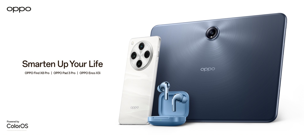 The latest launched OPPO Find X8 Pro, OPPO Pad3 Pro, and OPPO Enco X3i