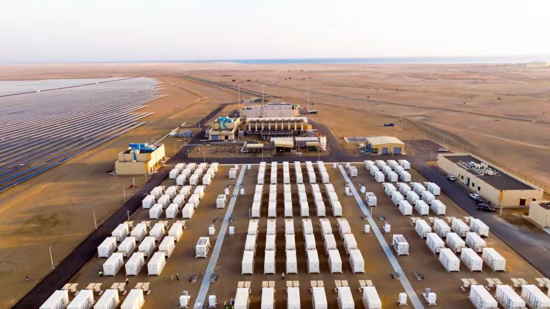 The construction site of the 1.3 GWh energy storage project, Tabuk Province, Saudi Arabia. /CFP