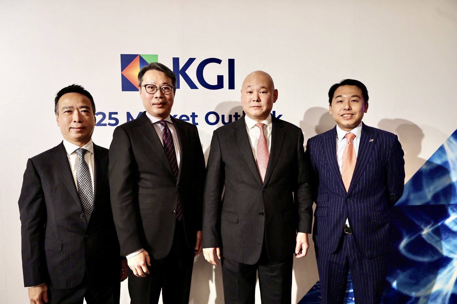 (From left) Cusson Leung, Chief Investment Officer at KGI; James Chu, Chairman at KGI Securities Investment Advisory; James Wey, Head of International Wealth Management at KGI; Kenny Wen, Head of Investment Strategy at KGI