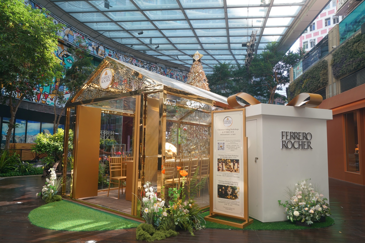 Immerse in the festive spirit at K11 Art Mall where Ferrero Rocher’s Golden Christmas Tree beckons