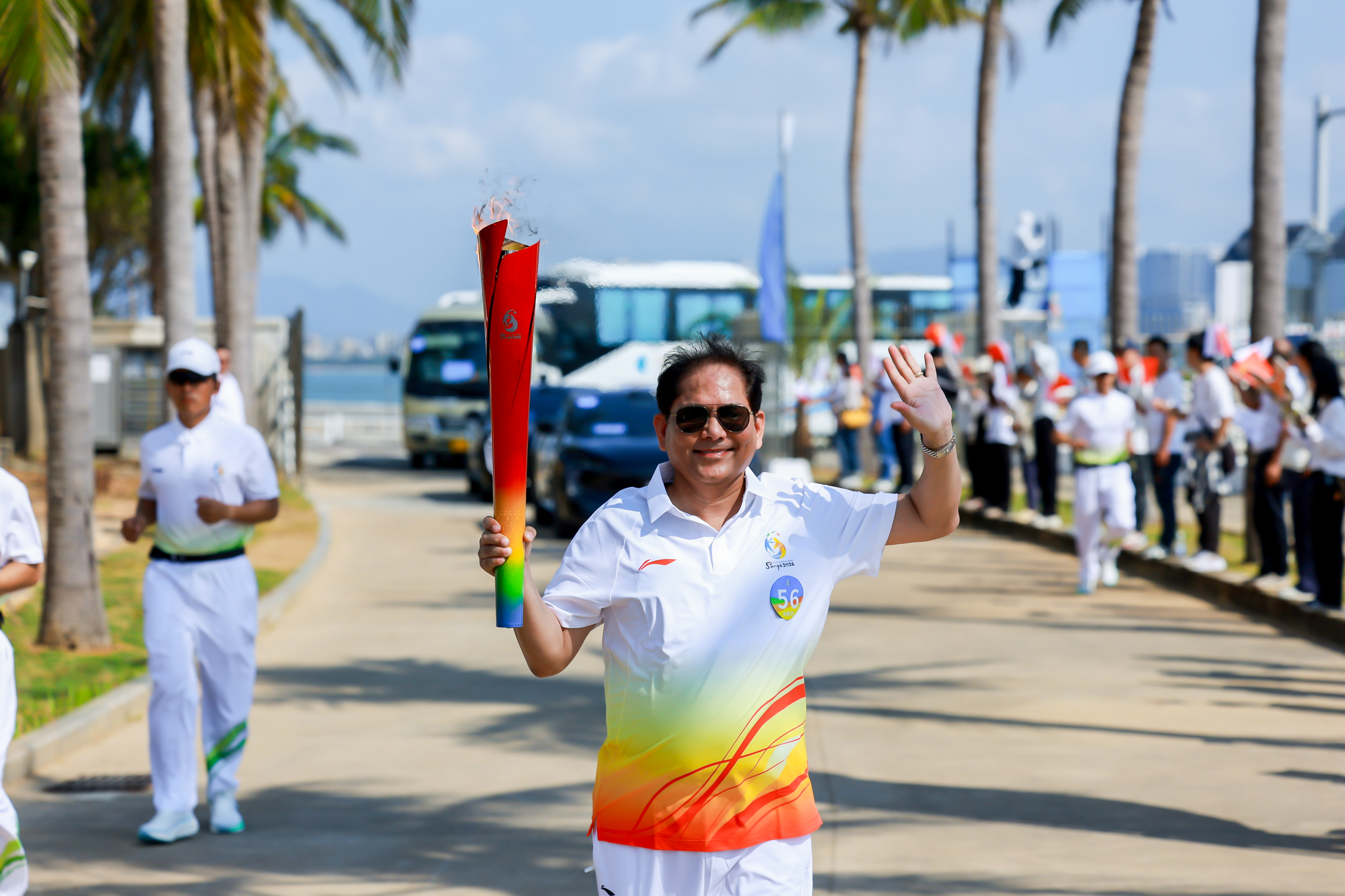 Torch Relay for 6th Asian Beach Games Held in Sanya, China