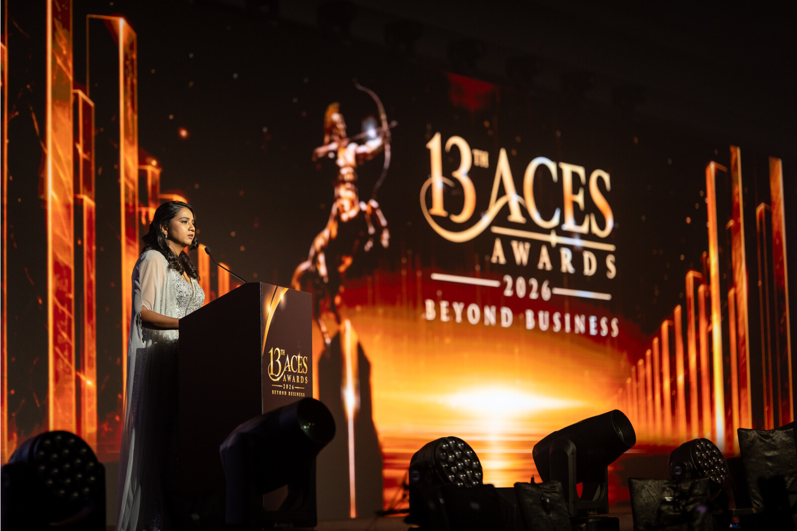 Dr Shanggari Balakrishnan, MORS Group CEO and ACES Awards President, addresses ACES Awards 2026, which celebrated Philippine honourees for advancing business excellence and positive impact.