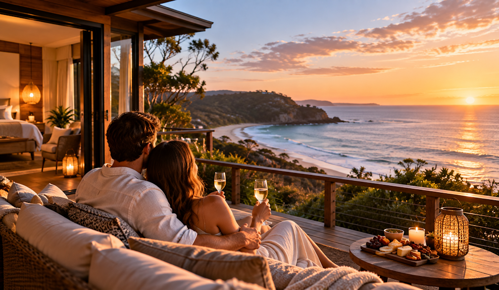 Romantic Coastal Sunset Retreat